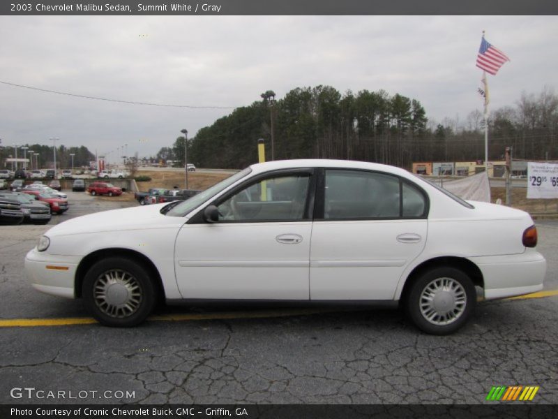 Summit White / Gray 2003 Chevrolet Malibu Sedan