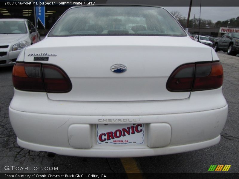 Summit White / Gray 2003 Chevrolet Malibu Sedan