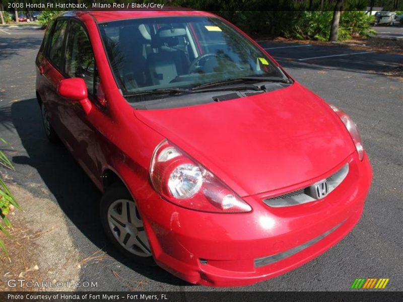 Milano Red / Black/Grey 2008 Honda Fit Hatchback