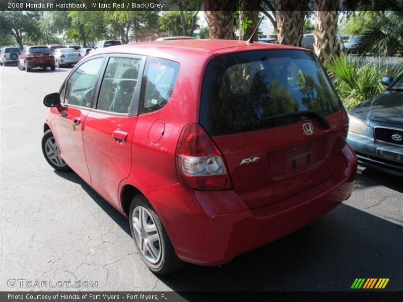 Milano Red / Black/Grey 2008 Honda Fit Hatchback