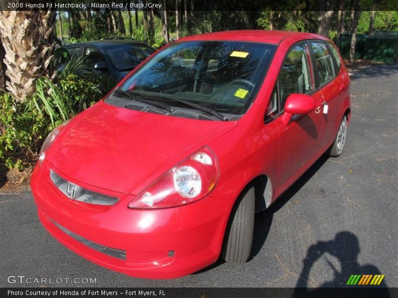 Milano Red / Black/Grey 2008 Honda Fit Hatchback