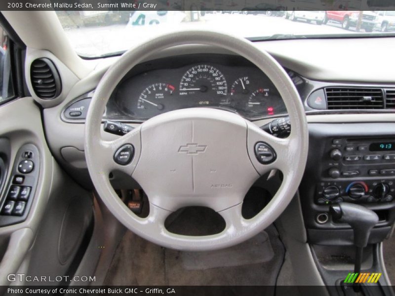 Summit White / Gray 2003 Chevrolet Malibu Sedan