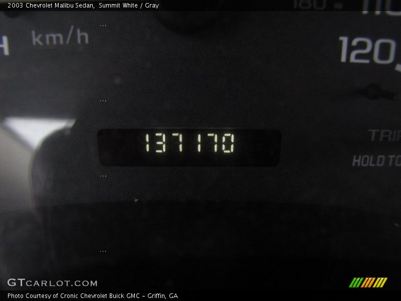 Summit White / Gray 2003 Chevrolet Malibu Sedan