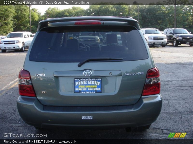 Oasis Green Pearl / Ivory Beige 2007 Toyota Highlander V6