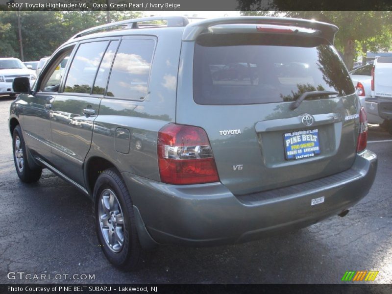 Oasis Green Pearl / Ivory Beige 2007 Toyota Highlander V6
