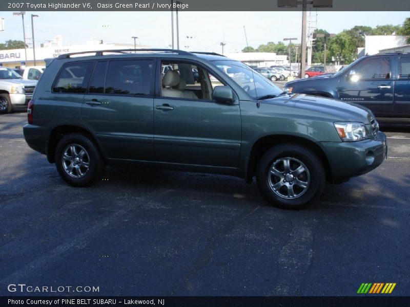 Oasis Green Pearl / Ivory Beige 2007 Toyota Highlander V6