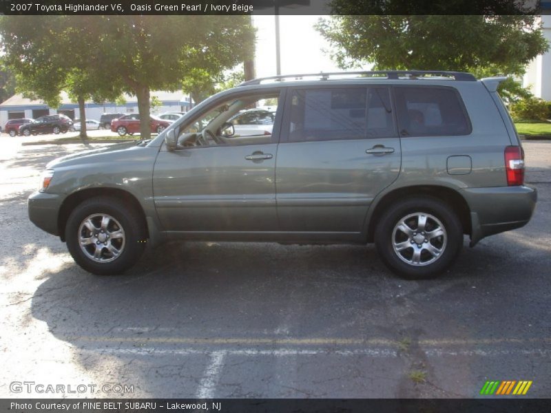 Oasis Green Pearl / Ivory Beige 2007 Toyota Highlander V6