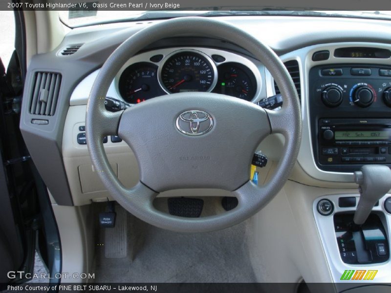 Oasis Green Pearl / Ivory Beige 2007 Toyota Highlander V6
