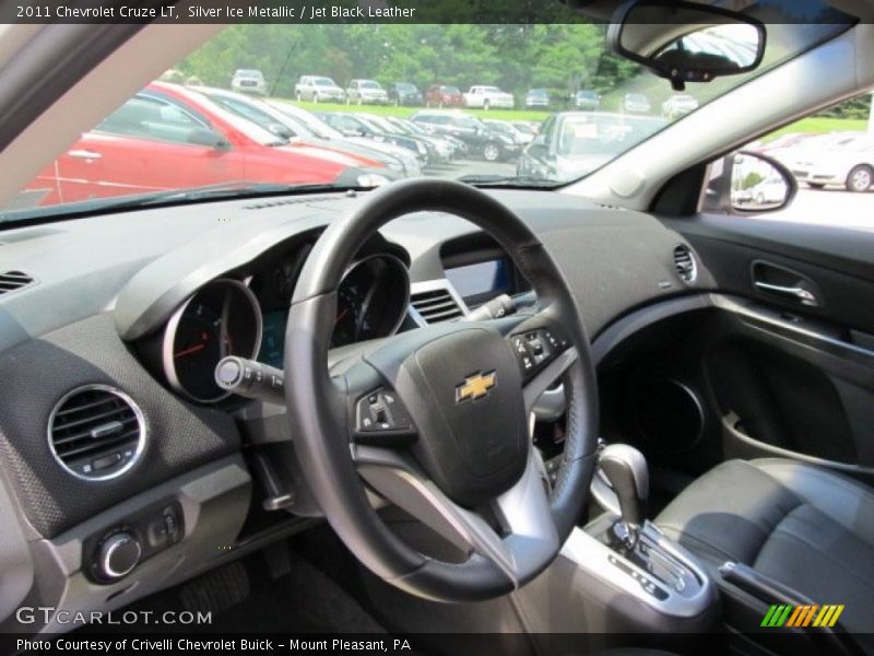 Silver Ice Metallic / Jet Black Leather 2011 Chevrolet Cruze LT