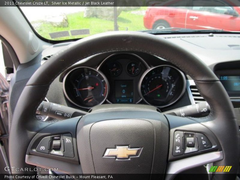 Silver Ice Metallic / Jet Black Leather 2011 Chevrolet Cruze LT