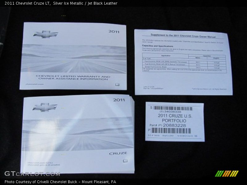 Silver Ice Metallic / Jet Black Leather 2011 Chevrolet Cruze LT