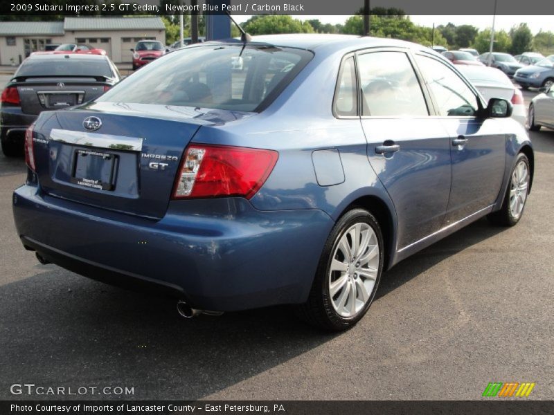 Newport Blue Pearl / Carbon Black 2009 Subaru Impreza 2.5 GT Sedan