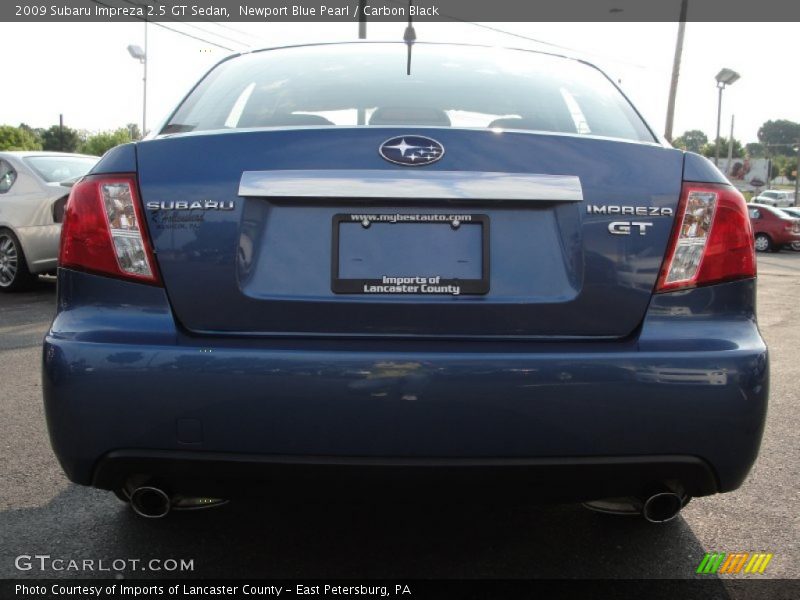 Newport Blue Pearl / Carbon Black 2009 Subaru Impreza 2.5 GT Sedan