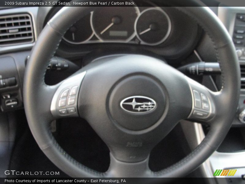 Newport Blue Pearl / Carbon Black 2009 Subaru Impreza 2.5 GT Sedan