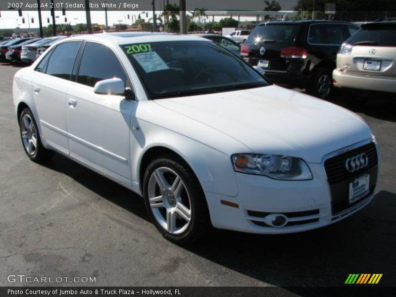 Ibis White / Beige 2007 Audi A4 2.0T Sedan