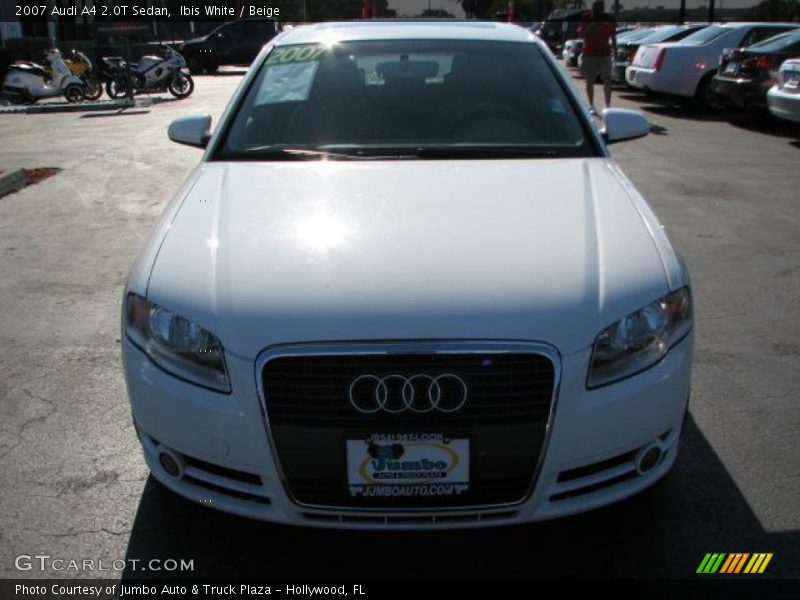Ibis White / Beige 2007 Audi A4 2.0T Sedan