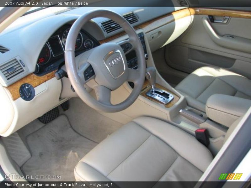 Ibis White / Beige 2007 Audi A4 2.0T Sedan