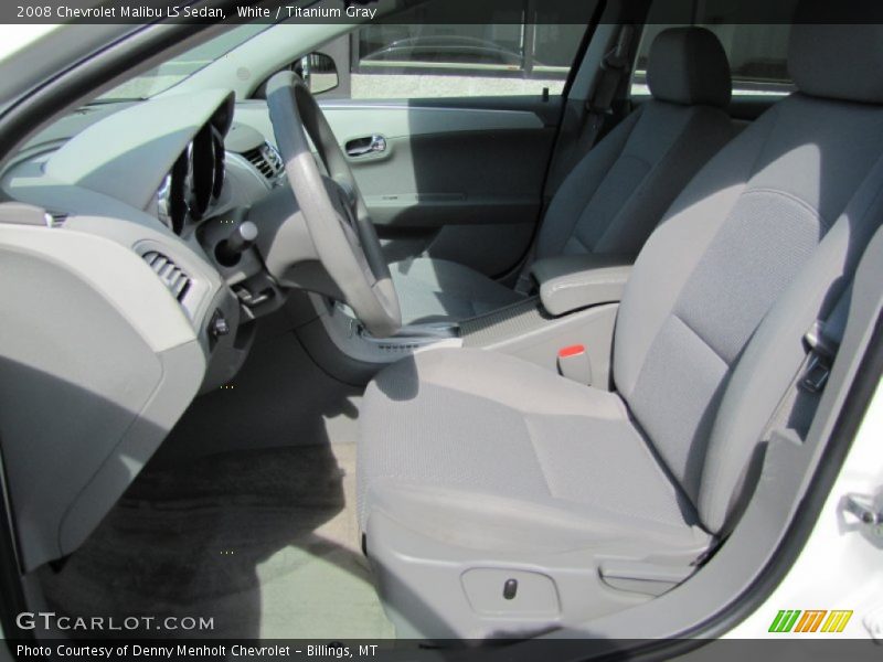 White / Titanium Gray 2008 Chevrolet Malibu LS Sedan