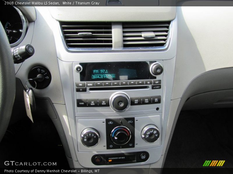 White / Titanium Gray 2008 Chevrolet Malibu LS Sedan