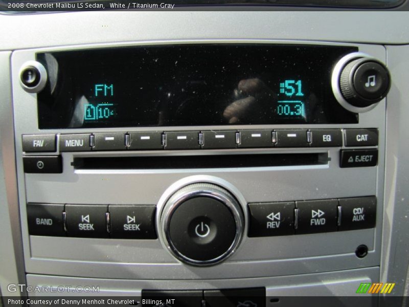 White / Titanium Gray 2008 Chevrolet Malibu LS Sedan