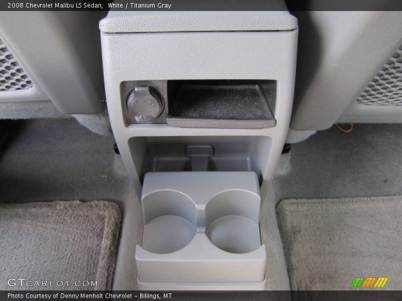 White / Titanium Gray 2008 Chevrolet Malibu LS Sedan