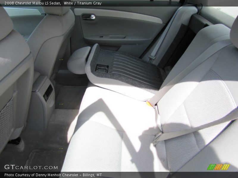 White / Titanium Gray 2008 Chevrolet Malibu LS Sedan