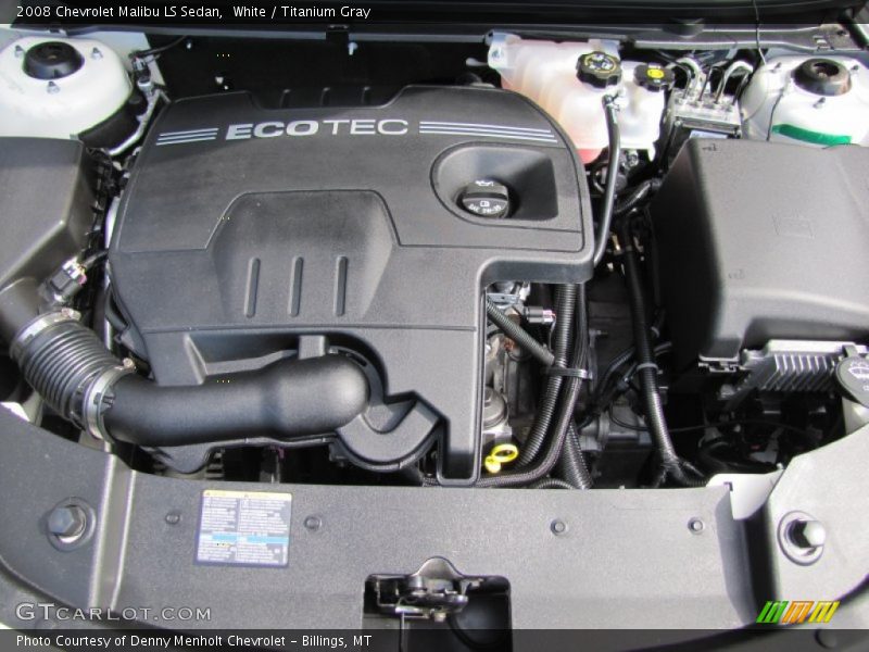 White / Titanium Gray 2008 Chevrolet Malibu LS Sedan