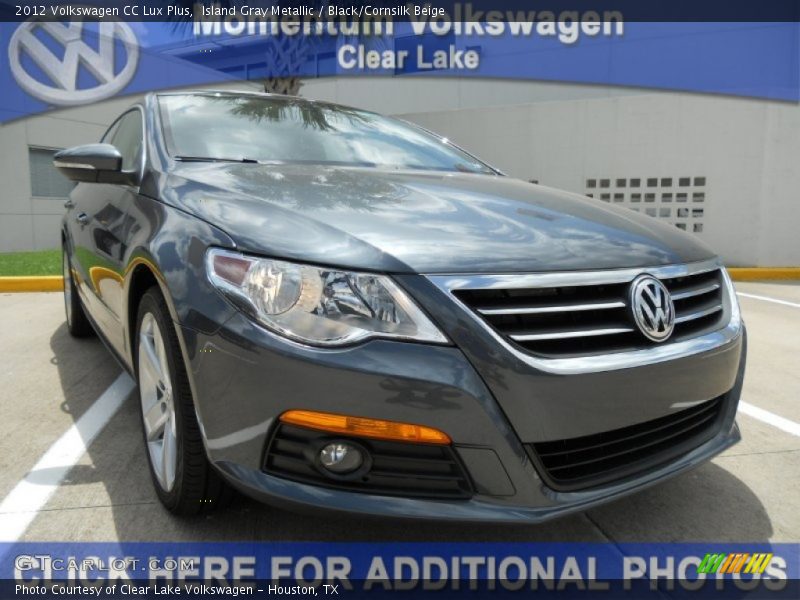 Island Gray Metallic / Black/Cornsilk Beige 2012 Volkswagen CC Lux Plus