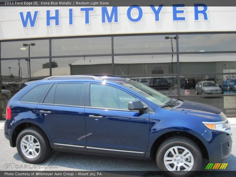 Kona Blue Metallic / Medium Light Stone 2011 Ford Edge SE