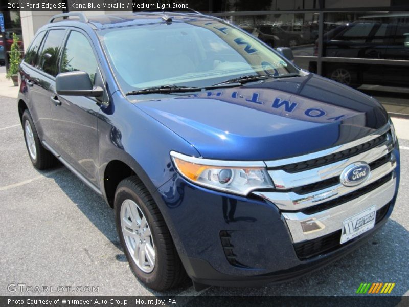 Kona Blue Metallic / Medium Light Stone 2011 Ford Edge SE