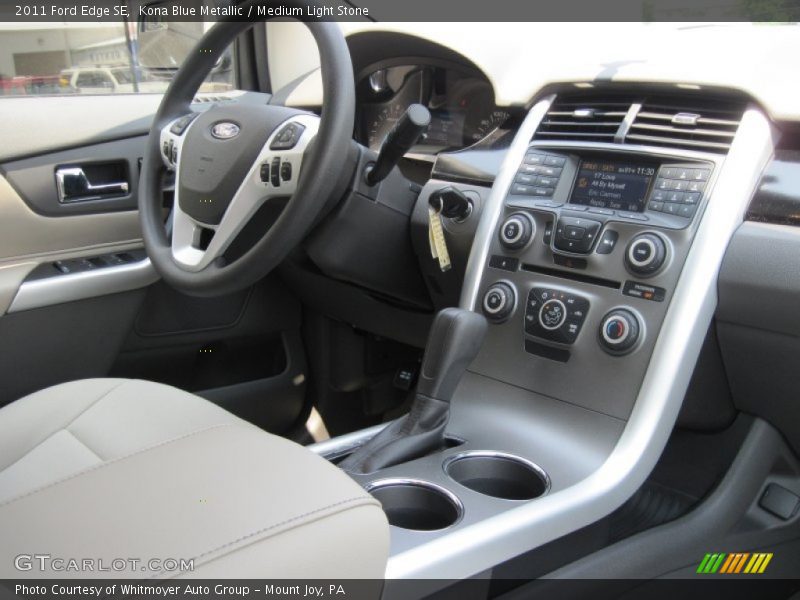 Kona Blue Metallic / Medium Light Stone 2011 Ford Edge SE