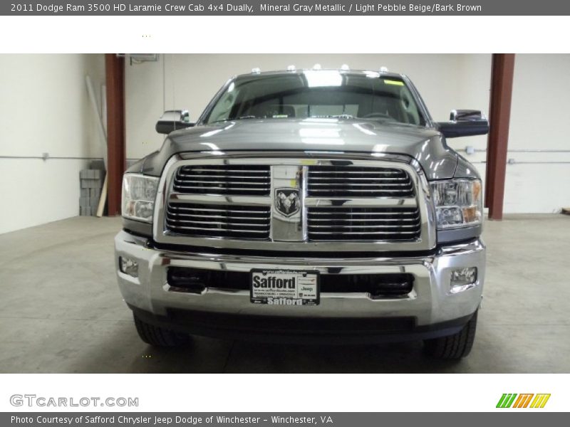 Mineral Gray Metallic / Light Pebble Beige/Bark Brown 2011 Dodge Ram 3500 HD Laramie Crew Cab 4x4 Dually