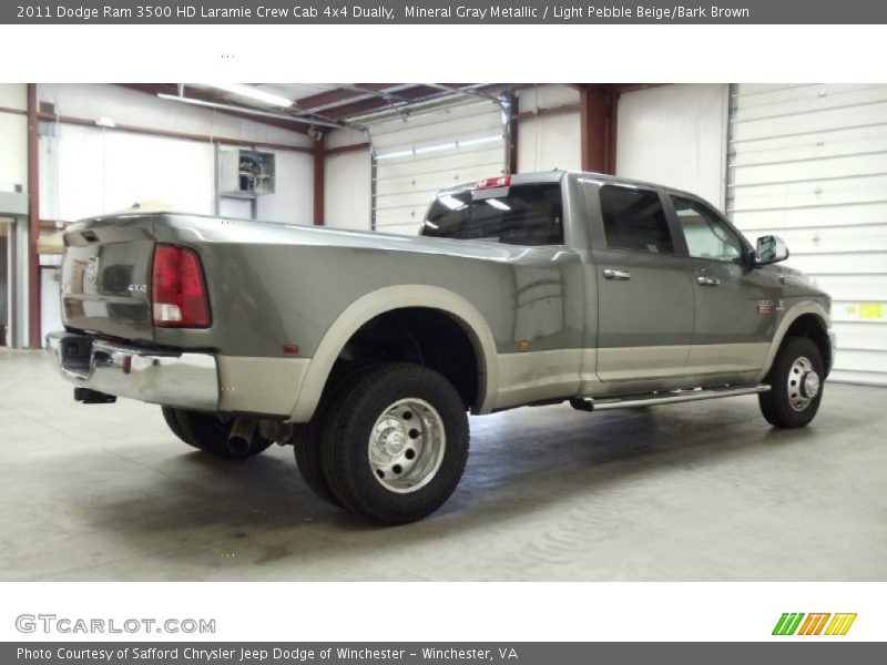 Mineral Gray Metallic / Light Pebble Beige/Bark Brown 2011 Dodge Ram 3500 HD Laramie Crew Cab 4x4 Dually