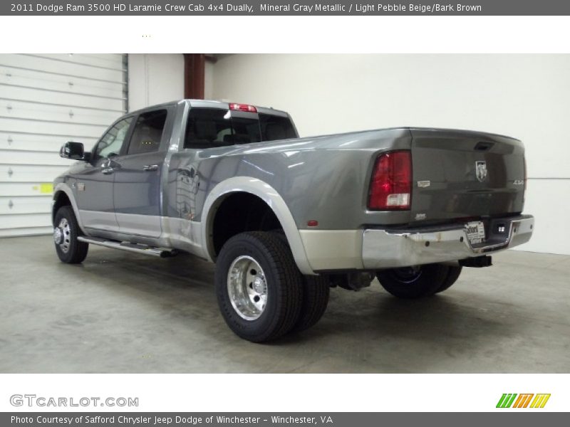 Mineral Gray Metallic / Light Pebble Beige/Bark Brown 2011 Dodge Ram 3500 HD Laramie Crew Cab 4x4 Dually