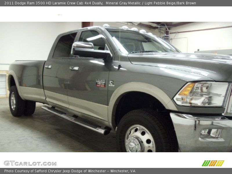 Mineral Gray Metallic / Light Pebble Beige/Bark Brown 2011 Dodge Ram 3500 HD Laramie Crew Cab 4x4 Dually