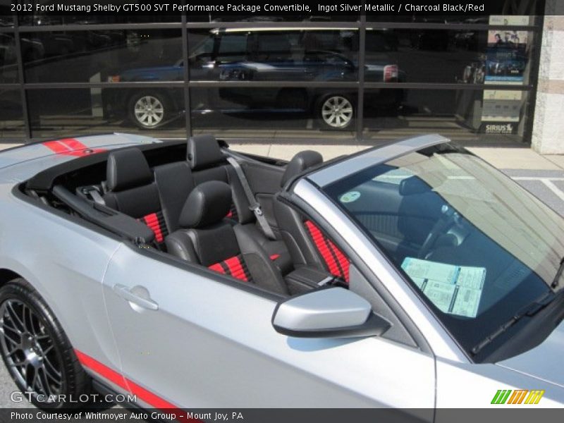 Ingot Silver Metallic / Charcoal Black/Red 2012 Ford Mustang Shelby GT500 SVT Performance Package Convertible