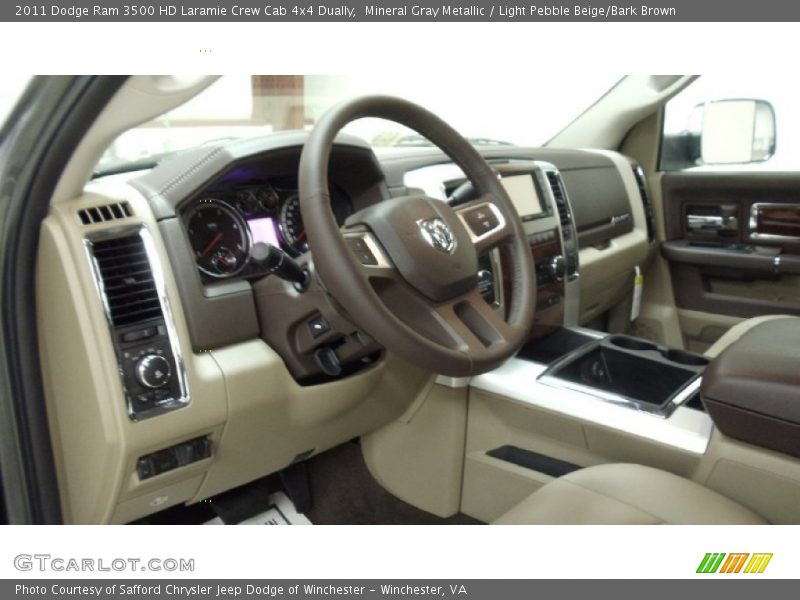 Mineral Gray Metallic / Light Pebble Beige/Bark Brown 2011 Dodge Ram 3500 HD Laramie Crew Cab 4x4 Dually