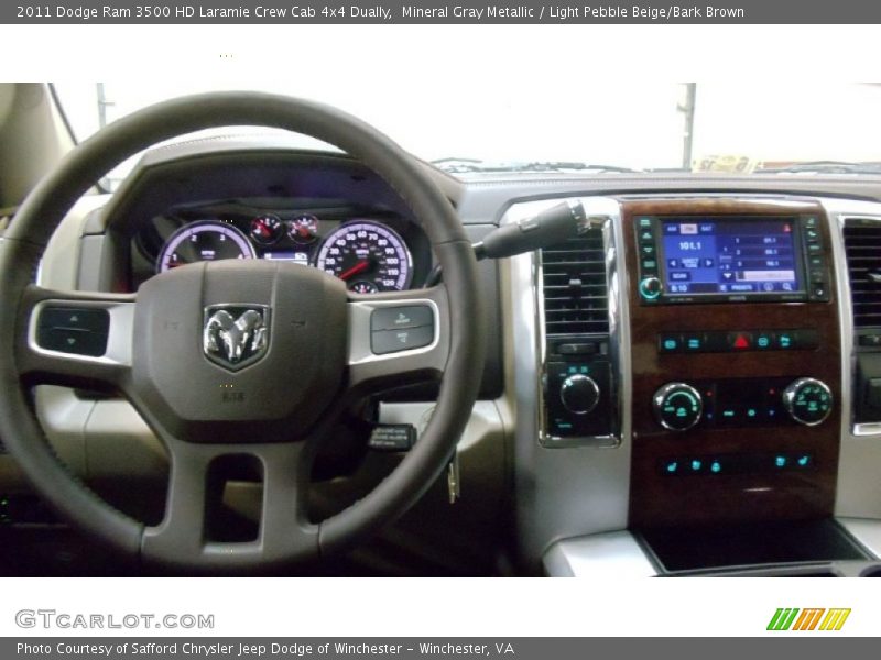 Mineral Gray Metallic / Light Pebble Beige/Bark Brown 2011 Dodge Ram 3500 HD Laramie Crew Cab 4x4 Dually