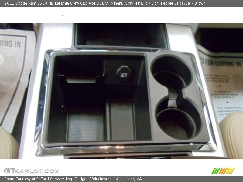 Mineral Gray Metallic / Light Pebble Beige/Bark Brown 2011 Dodge Ram 3500 HD Laramie Crew Cab 4x4 Dually