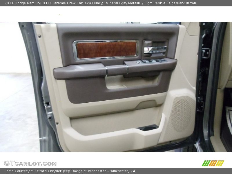 Mineral Gray Metallic / Light Pebble Beige/Bark Brown 2011 Dodge Ram 3500 HD Laramie Crew Cab 4x4 Dually