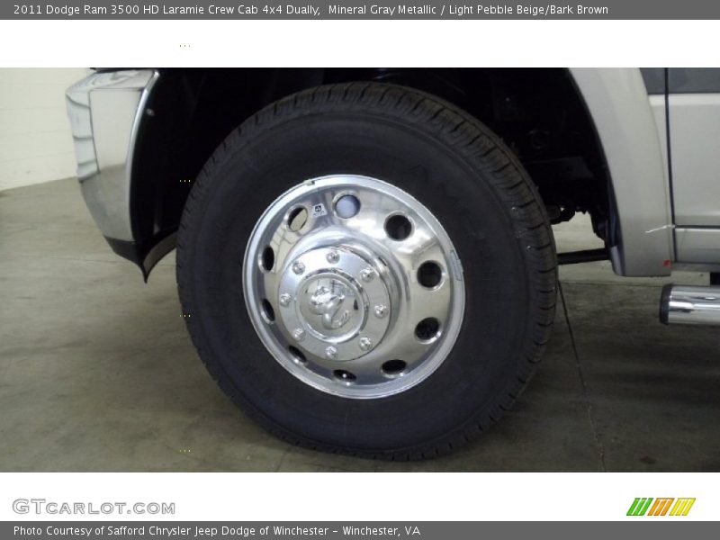 Mineral Gray Metallic / Light Pebble Beige/Bark Brown 2011 Dodge Ram 3500 HD Laramie Crew Cab 4x4 Dually