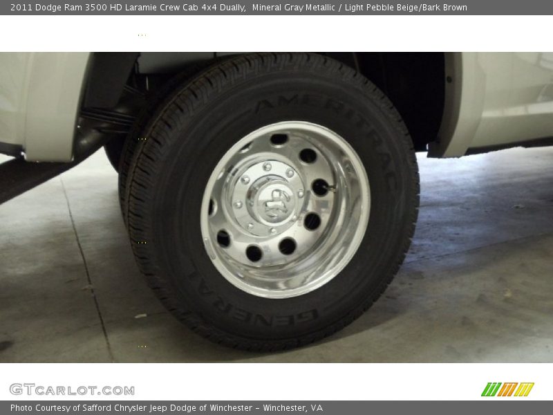 Mineral Gray Metallic / Light Pebble Beige/Bark Brown 2011 Dodge Ram 3500 HD Laramie Crew Cab 4x4 Dually