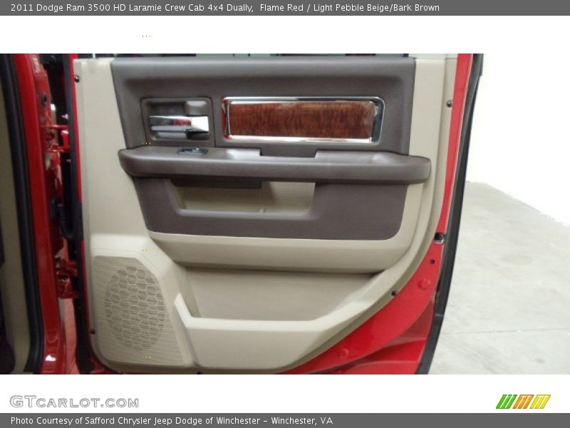 Flame Red / Light Pebble Beige/Bark Brown 2011 Dodge Ram 3500 HD Laramie Crew Cab 4x4 Dually