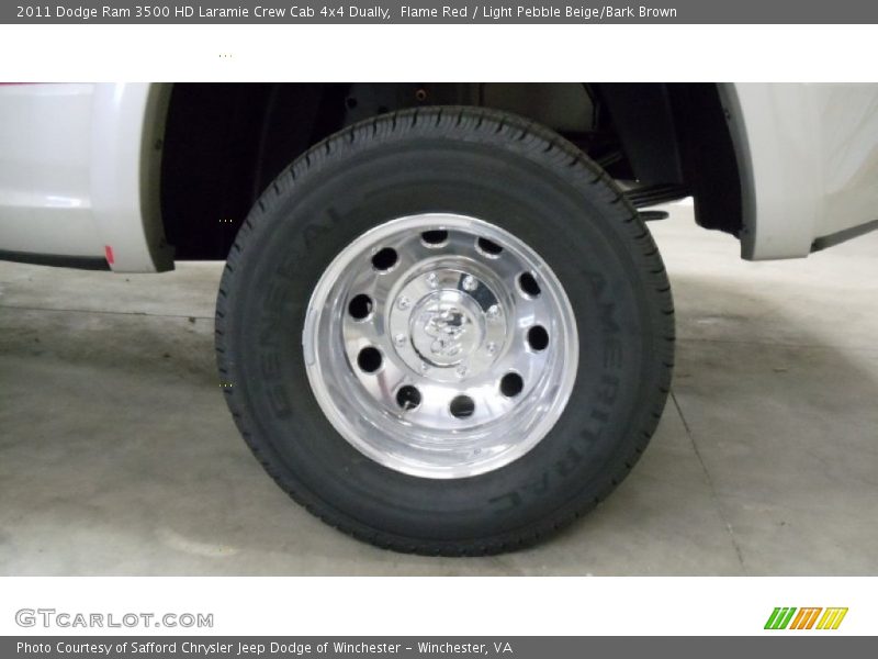 Flame Red / Light Pebble Beige/Bark Brown 2011 Dodge Ram 3500 HD Laramie Crew Cab 4x4 Dually