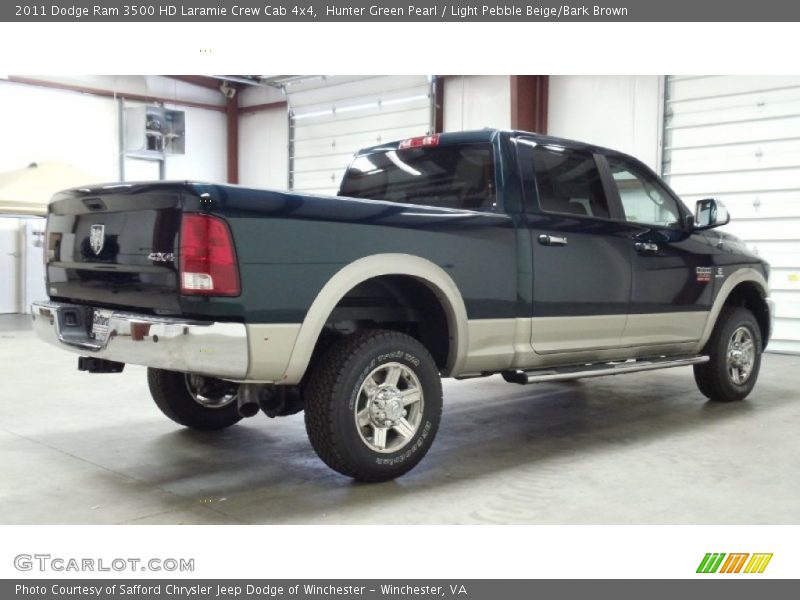 Hunter Green Pearl / Light Pebble Beige/Bark Brown 2011 Dodge Ram 3500 HD Laramie Crew Cab 4x4