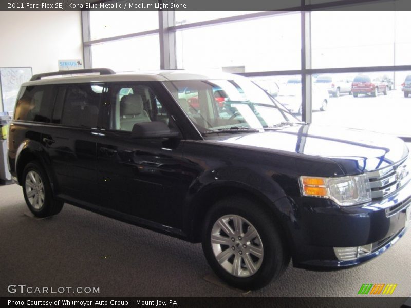 Kona Blue Metallic / Medium Light Stone 2011 Ford Flex SE