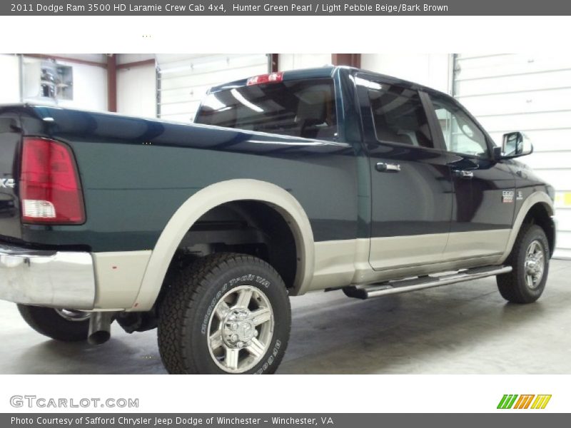 Hunter Green Pearl / Light Pebble Beige/Bark Brown 2011 Dodge Ram 3500 HD Laramie Crew Cab 4x4