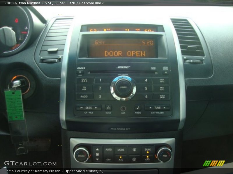 Super Black / Charcoal Black 2008 Nissan Maxima 3.5 SE