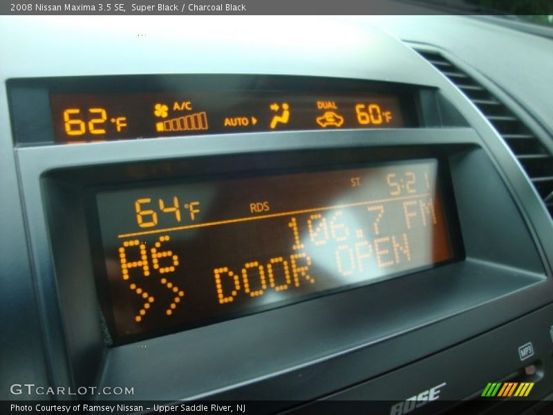 Super Black / Charcoal Black 2008 Nissan Maxima 3.5 SE