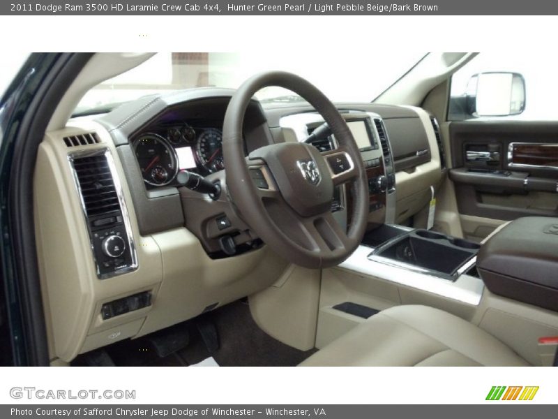  2011 Ram 3500 HD Laramie Crew Cab 4x4 Light Pebble Beige/Bark Brown Interior